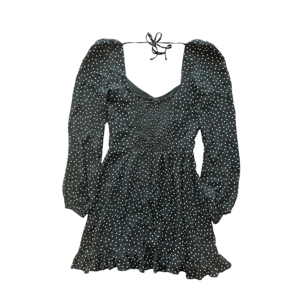 Reformation Bradshaw Mini Black White Polka Dot Dress - Picture 6 of 8